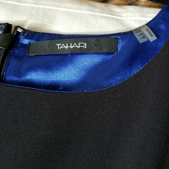 Tahari black dress sz 6 - Picture 2 of 4